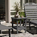 Merrick Lane 2-Tier Adirondack Side Table, All-Weather HDPE Indoor/Outdoor Accent Table