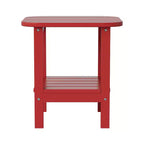 Merrick Lane 2-Tier Adirondack Side Table, All-Weather HDPE Indoor/Outdoor Accent Table