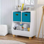 RiverRidge Kids' Catch-All 24 Toy Storage Organizer with 2 Cubbies and 2 Storage Compartments