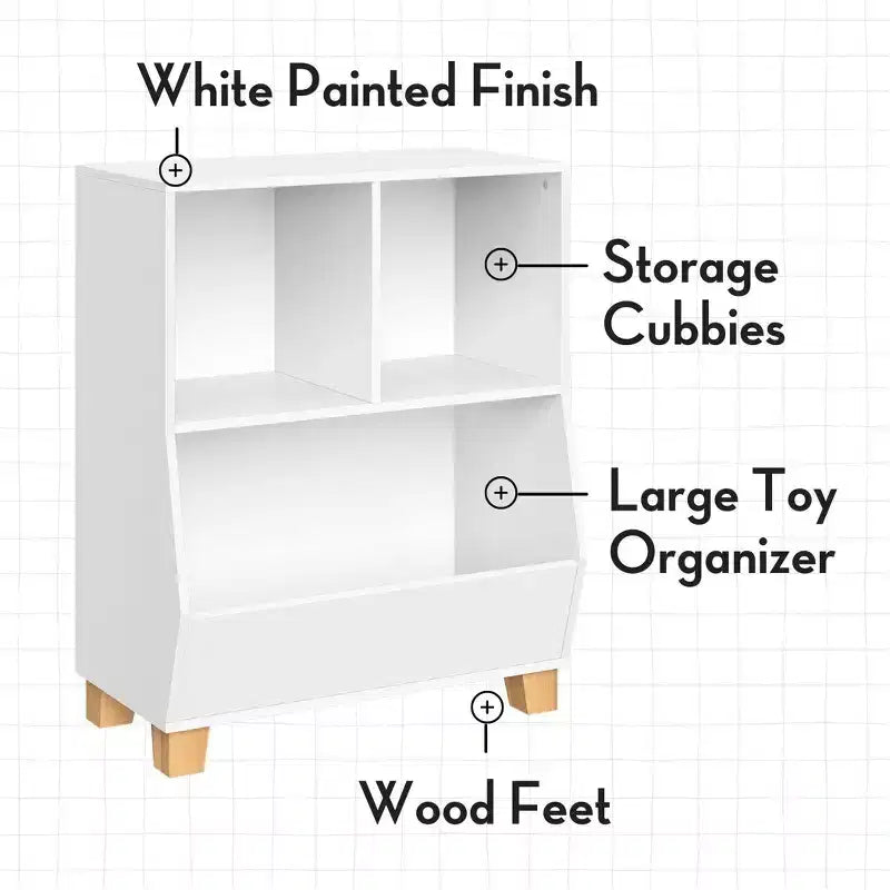 RiverRidge Kids' Catch-All 24 Toy Storage Organizer with 2 Cubbies and 2 Storage Compartments