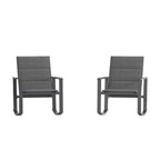 Flash Furniture Brazos Set of 2 Outdoor Rocking Chairs with Flex Comfort Material and Metal Frame