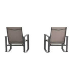 Flash Furniture Brazos Set of 2 Outdoor Rocking Chairs with Flex Comfort Material and Metal Frame
