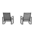 Flash Furniture Brazos Set of 2 Outdoor Rocking Chairs with Flex Comfort Material and Metal Frame