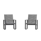 Flash Furniture Brazos Set of 2 Outdoor Rocking Chairs with Flex Comfort Material and Metal Frame