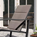 Merrick Lane Set of 2 Flex Comfort Outdoor Rocking Chairs with Steel Frames