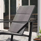 Merrick Lane Set of 2 Flex Comfort Outdoor Rocking Chairs with Steel Frames