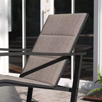 Emma and Oliver Set of 2 Outdoor Rocking Chairs with Flex Comfort Material and Metal Frame