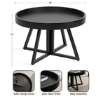 Kate and Laurel Avery Round Wood Coffee Table