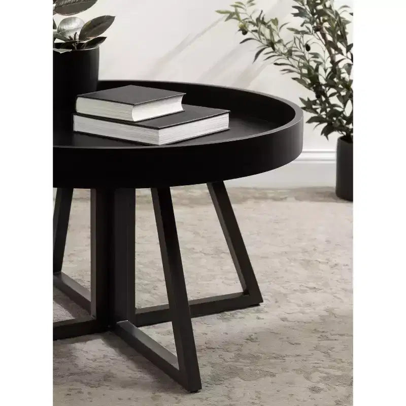Kate and Laurel Avery Round Wood Coffee Table