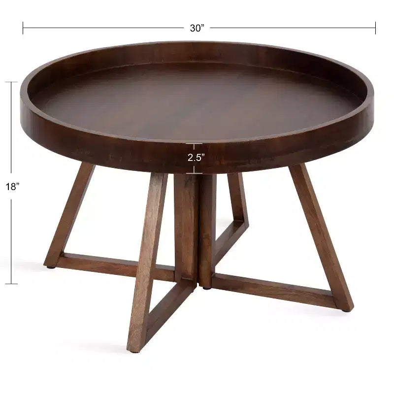 Kate and Laurel Avery Round Wood Coffee Table