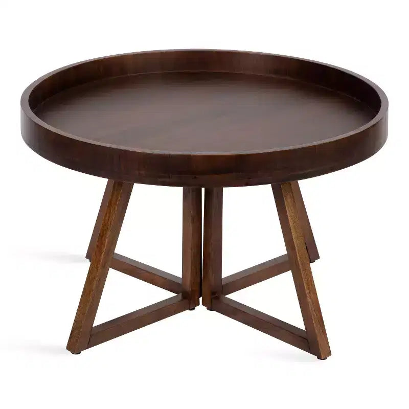 Kate and Laurel Avery Round Wood Coffee Table