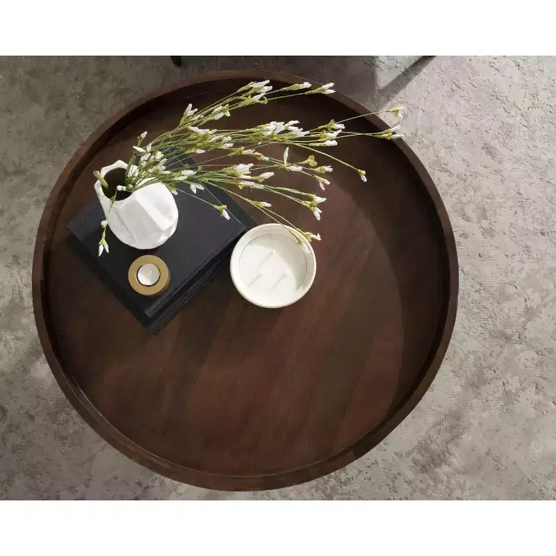 Kate and Laurel Avery Round Wood Coffee Table