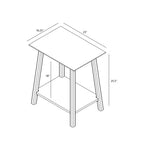 Max & Lily Solid Wood Nightstand, Mid-Century Modern Bedside Table, Side Table for Bedroom