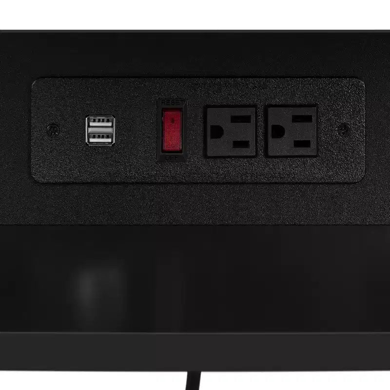 Yaheetech 22in Laptop Computer Table with Power Outlet Black