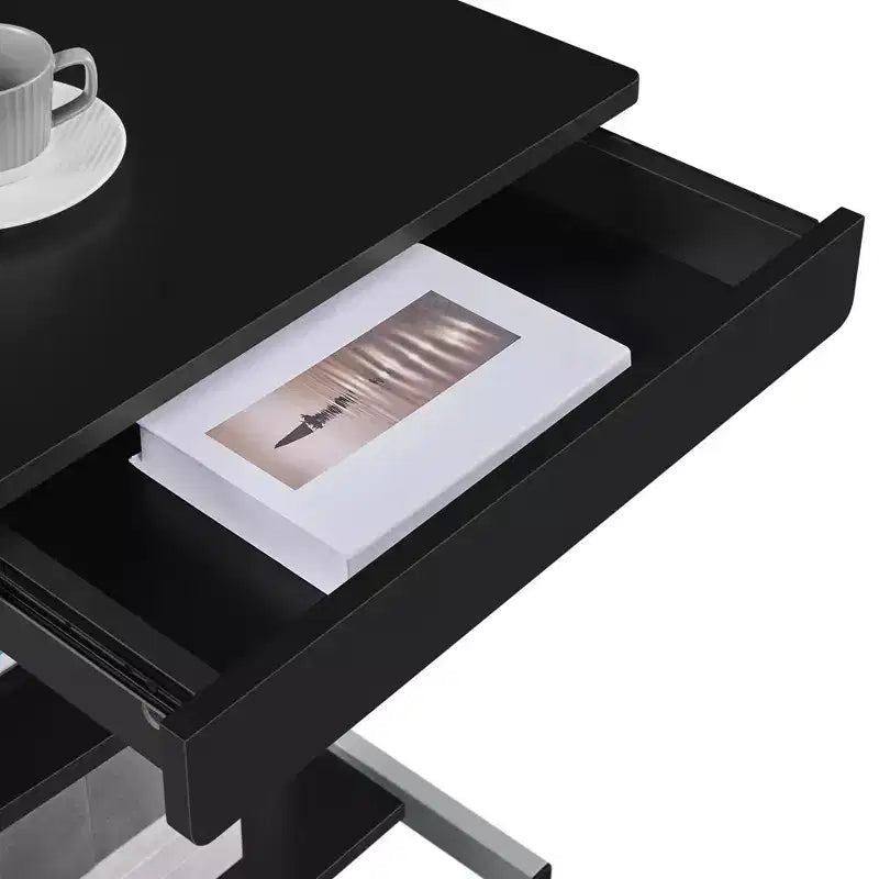 Yaheetech 22in Laptop Computer Table with Power Outlet Black