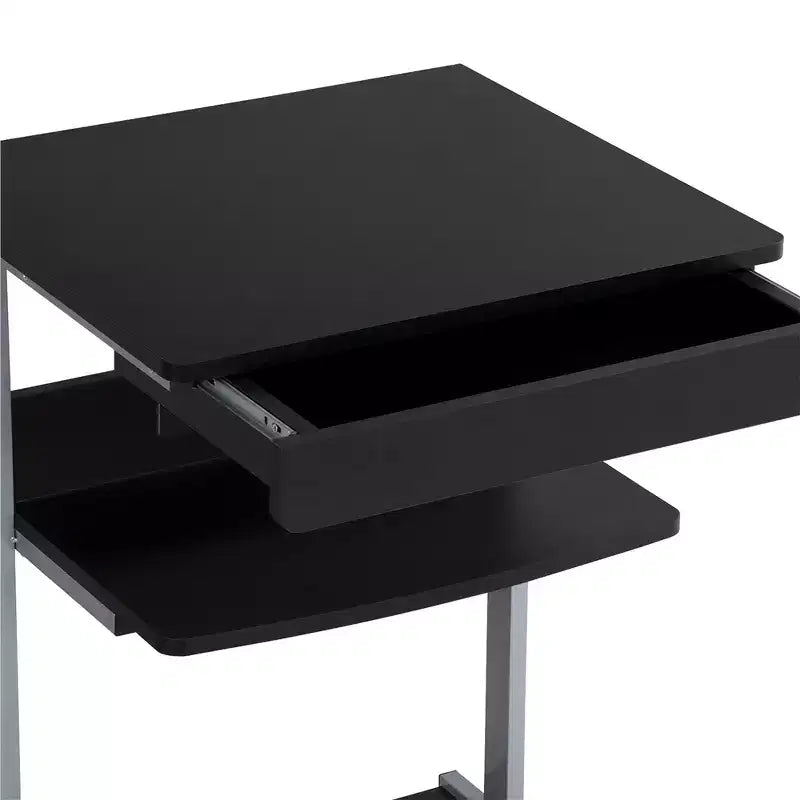 Yaheetech 22in Laptop Computer Table with Power Outlet Black