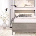 Letto a piattaforma contemporaneo in legno massiccio Plank+Beam a una piazza e mezza