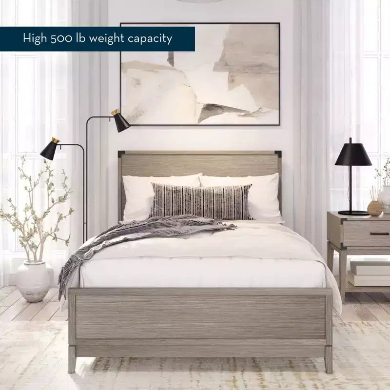 Letto a piattaforma contemporaneo in legno massiccio Plank+Beam a una piazza e mezza