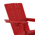 Sedia Adirondack Emma e Oliver con portabicchieri, sedia Adirondack in HDPE resistente alle intemperie