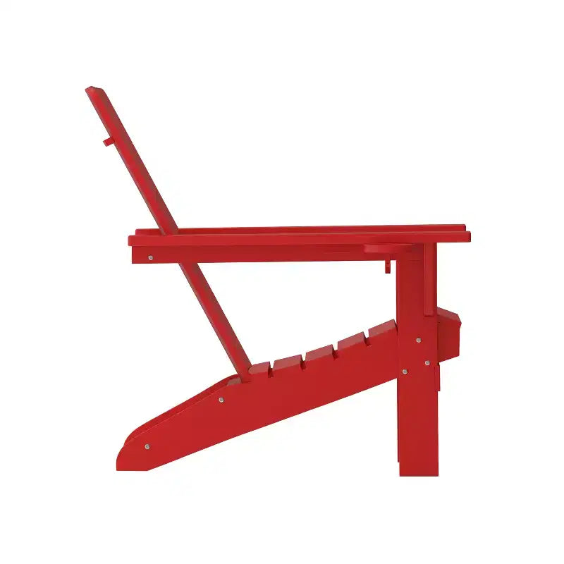 Sedia Adirondack Emma e Oliver con portabicchieri, sedia Adirondack in HDPE resistente alle intemperie