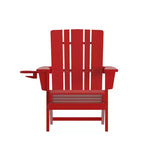 Sedia Adirondack Emma e Oliver con portabicchieri, sedia Adirondack in HDPE resistente alle intemperie