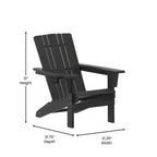Sedia Adirondack Emma e Oliver con portabicchieri, sedia Adirondack in HDPE resistente alle intemperie