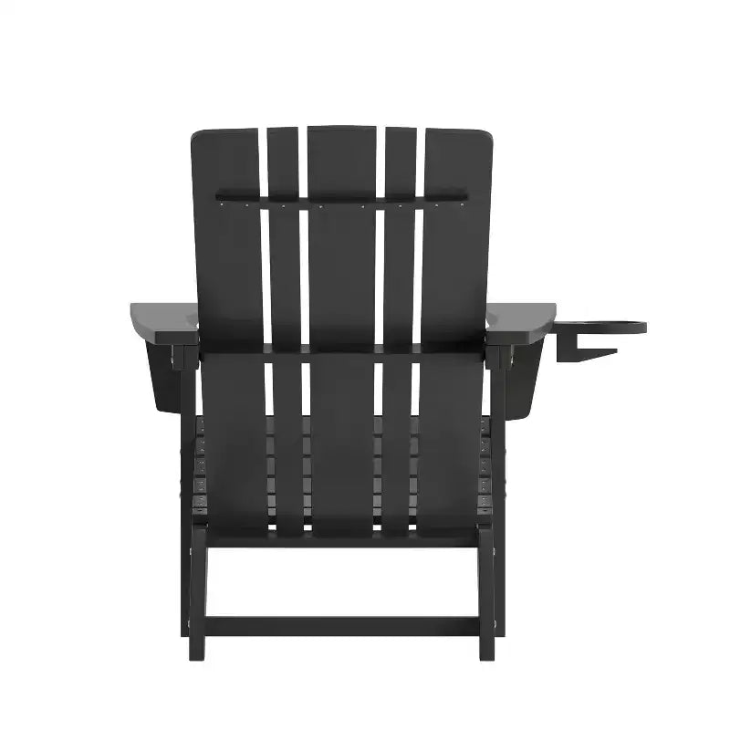 Sedia Adirondack Emma e Oliver con portabicchieri, sedia Adirondack in HDPE resistente alle intemperie
