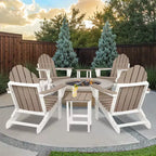 Aoodor HDPE Outdoor All-Weather Folding Adirondack Chair for Patio, Garden, Backyard, Deck Lawn Fire Pit 32'' (L) x 29'' (W) x 37'' (H)