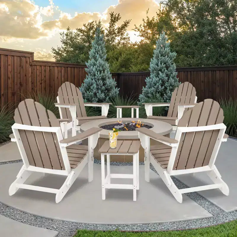 Aoodor HDPE Outdoor All-Weather Folding Adirondack Chair for Patio, Garden, Backyard, Deck Lawn Fire Pit 32'' (L) x 29'' (W) x 37'' (H)