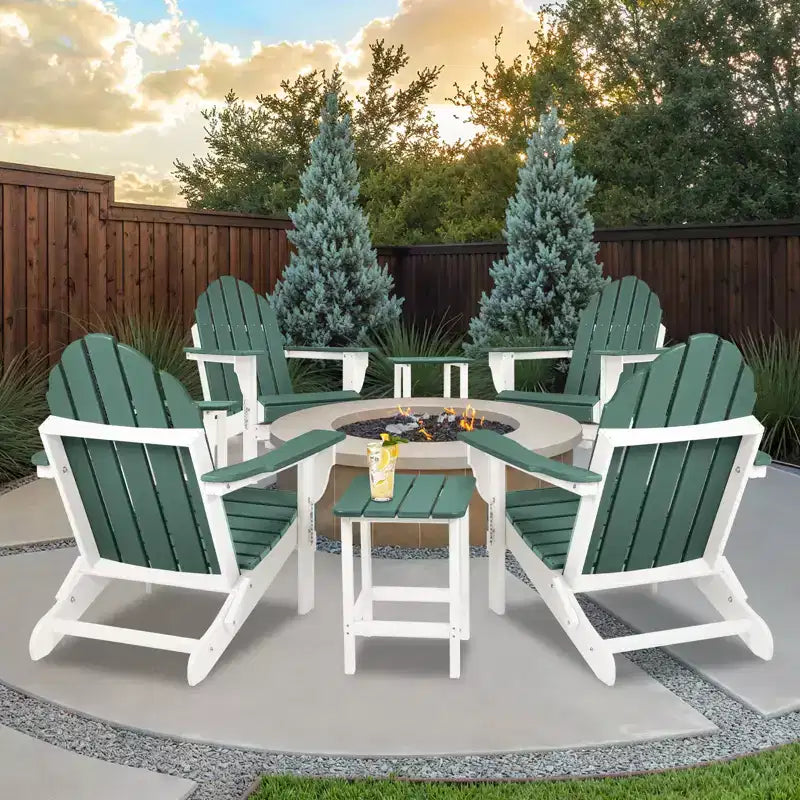 Aoodor HDPE Outdoor All-Weather Folding Adirondack Chair for Patio, Garden, Backyard, Deck Lawn Fire Pit 32'' (L) x 29'' (W) x 37'' (H)