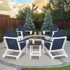Aoodor HDPE Outdoor All-Weather Folding Adirondack Chair for Patio, Garden, Backyard, Deck Lawn Fire Pit 32'' (L) x 29'' (W) x 37'' (H)