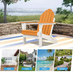 Aoodor HDPE Outdoor All-Weather Folding Adirondack Chair for Patio, Garden, Backyard, Deck Lawn Fire Pit 32'' (L) x 29'' (W) x 37'' (H)