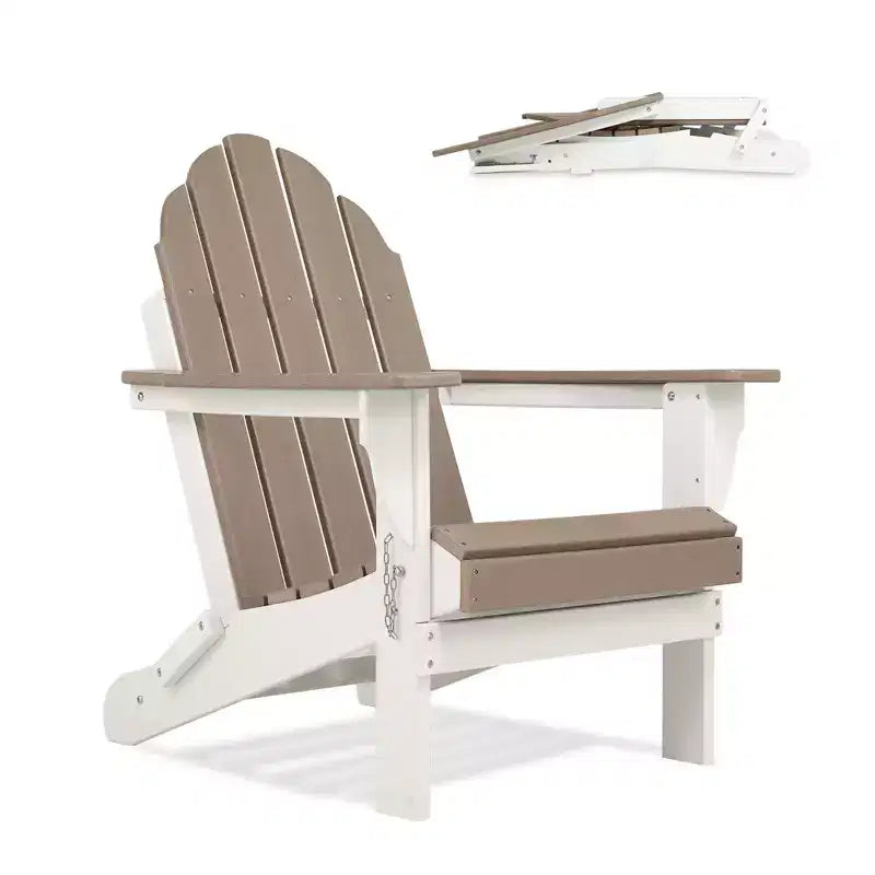 Sedia pieghevole Aoodor HDPE per esterni per tutte le stagioni Adirondack per patio, giardino, cortile, ponte prato focolare 32'' (L) x 29'' (W) x 37'' (H)