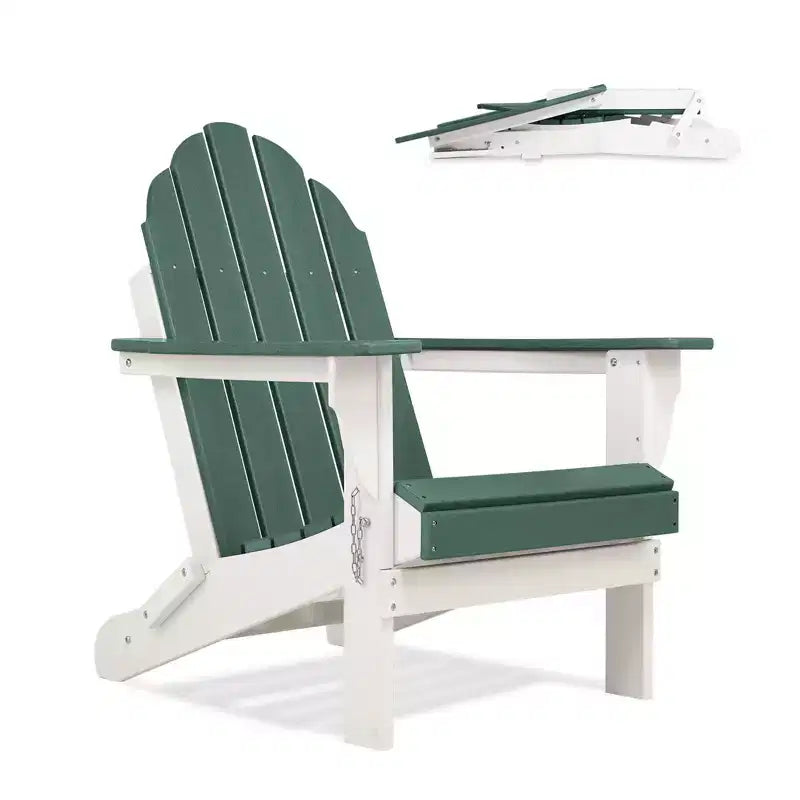 Sedia pieghevole Aoodor HDPE per esterni per tutte le stagioni Adirondack per patio, giardino, cortile, ponte prato focolare 32'' (L) x 29'' (W) x 37'' (H)