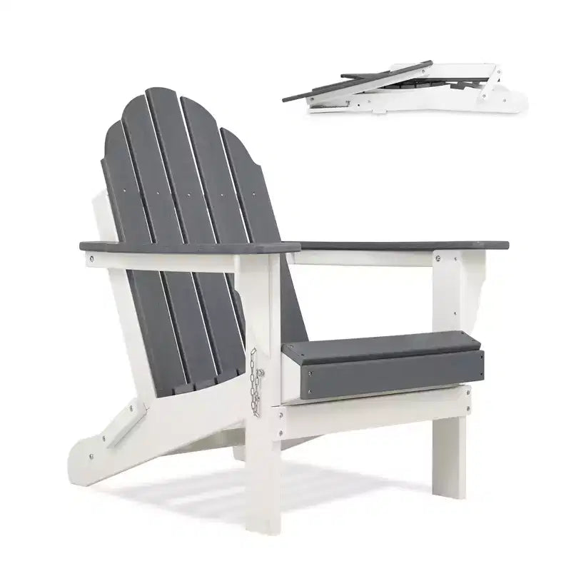 Sedia pieghevole Aoodor HDPE per esterni per tutte le stagioni Adirondack per patio, giardino, cortile, ponte prato focolare 32'' (L) x 29'' (W) x 37'' (H)