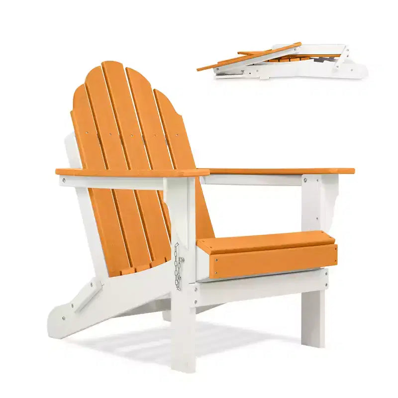 Sedia pieghevole Aoodor HDPE per esterni per tutte le stagioni Adirondack per patio, giardino, cortile, ponte prato focolare 32'' (L) x 29'' (W) x 37'' (H)