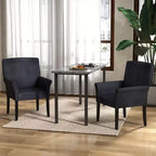 Costway Executive Guest Chair Accent Chair Arm Chair w/Rubber Wood Legs