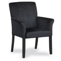 Costway Executive Guest Chair Accent Chair Arm Chair w/Rubber Wood Legs