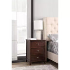 Passion Furniture Comodino a 3 cassetti Daniel (63,5 cm A x 48,25 cm L x 38 cm P)