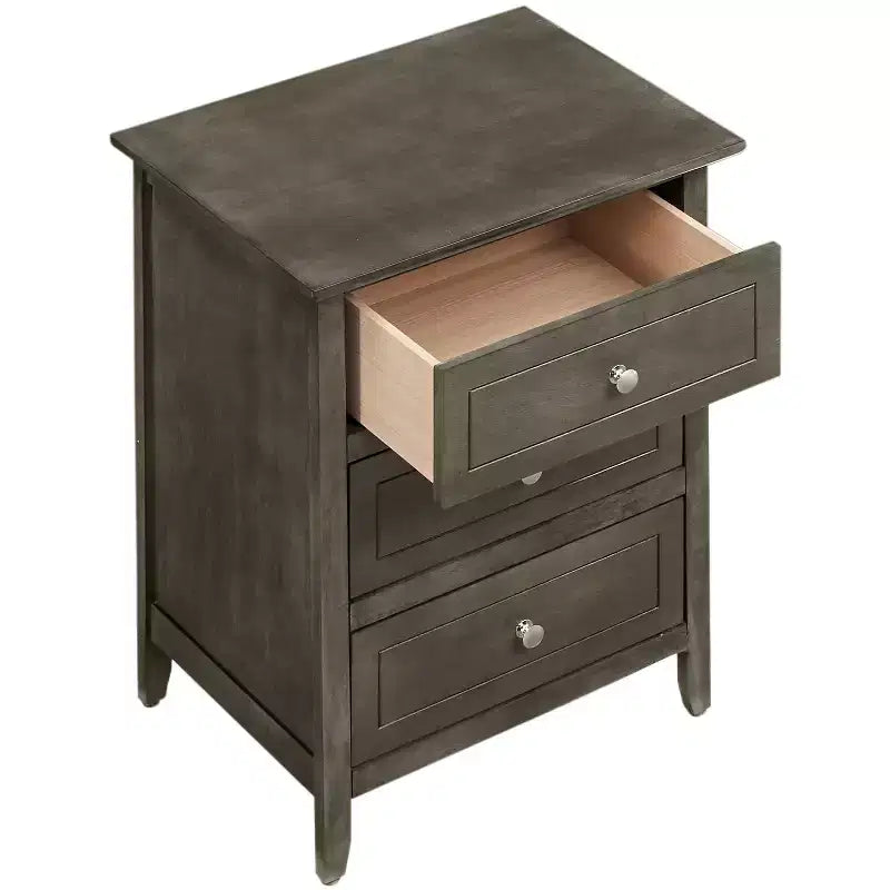 Passion Furniture Comodino a 3 cassetti Daniel (63,5 cm A x 48,25 cm L x 38 cm P)