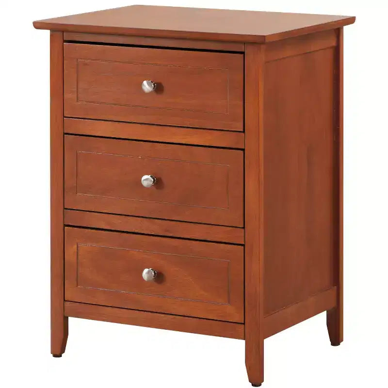 Passion Furniture Comodino a 3 cassetti Daniel (63,5 cm A x 48,25 cm L x 38 cm P)