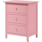 Passion Furniture Comodino a 3 cassetti Daniel (63,5 cm A x 48,25 cm L x 38 cm P)