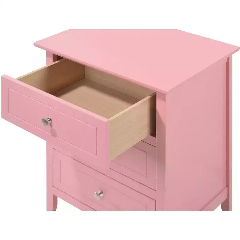 Passion Furniture Comodino a 3 cassetti Daniel (63,5 cm A x 48,25 cm L x 38 cm P)