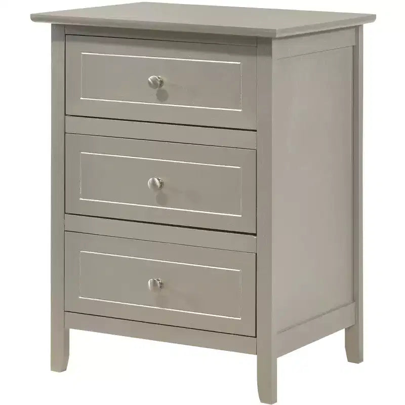 Passion Furniture Comodino a 3 cassetti Daniel (63,5 cm A x 48,25 cm L x 38 cm P)