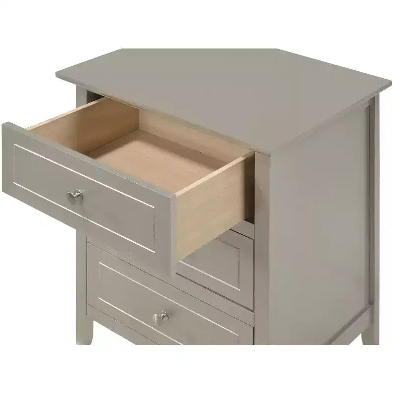 Passion Furniture Comodino a 3 cassetti Daniel (63,5 cm A x 48,25 cm L x 38 cm P)