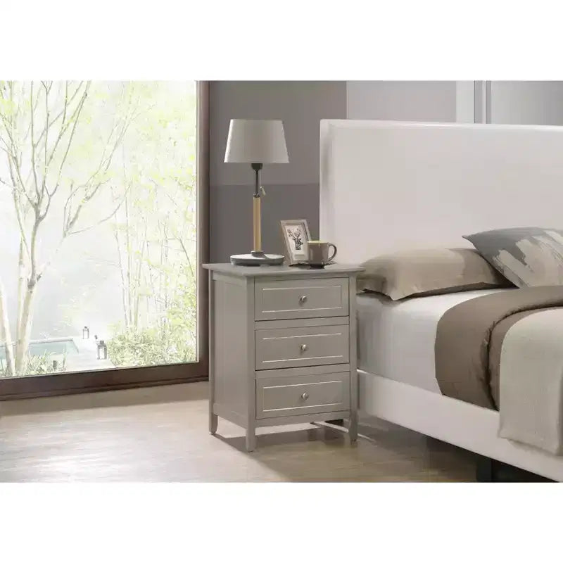 Passion Furniture Comodino a 3 cassetti Daniel (63,5 cm A x 48,25 cm L x 38 cm P)