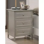 Passion Furniture Comodino a 3 cassetti Daniel (63,5 cm A x 48,25 cm L x 38 cm P)