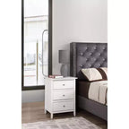 Passion Furniture Comodino a 3 cassetti Daniel (63,5 cm A x 48,25 cm L x 38 cm P)