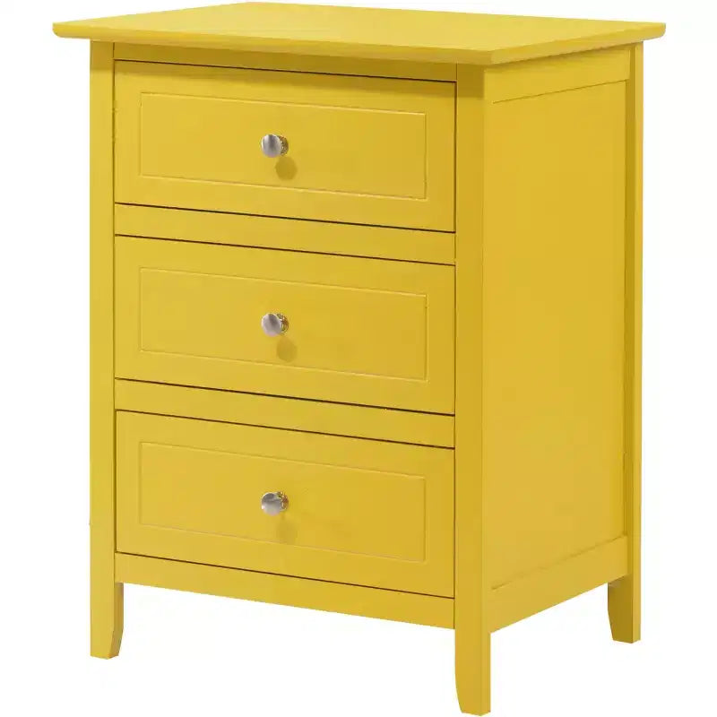 Passion Furniture Comodino a 3 cassetti Daniel (63,5 cm A x 48,25 cm L x 38 cm P)