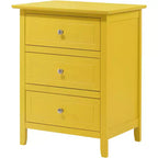 Passion Furniture Comodino a 3 cassetti Daniel (63,5 cm A x 48,25 cm L x 38 cm P)